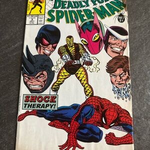 Marvel Spider-Man Comic with Red and Yellow Highlights